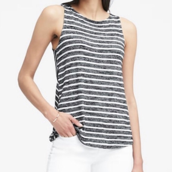 Banana Republic luxespun Striped tank top - Picture 1 of 4
